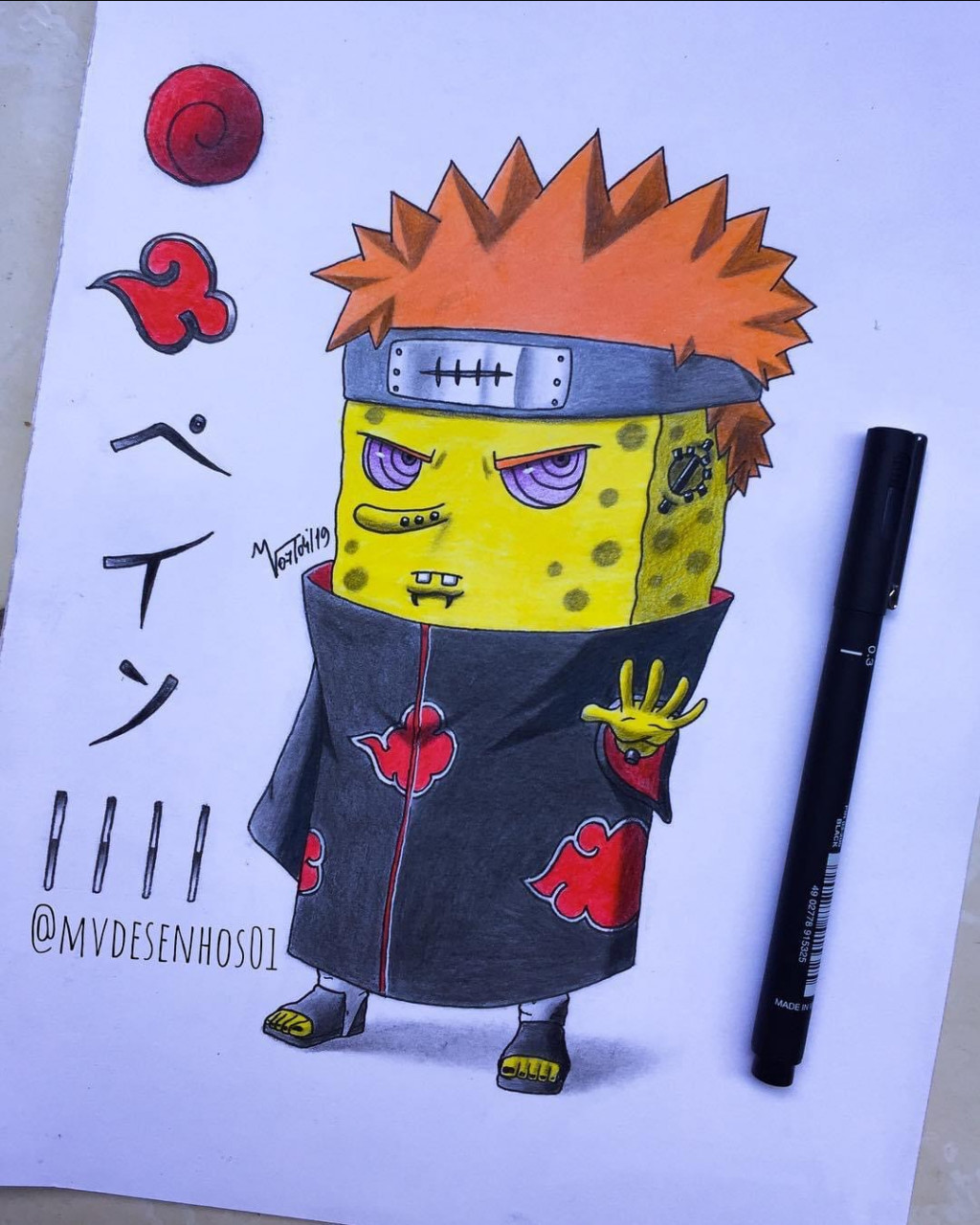 Adaptação - Pain (Nagato - Naruto) + Bob Esponja