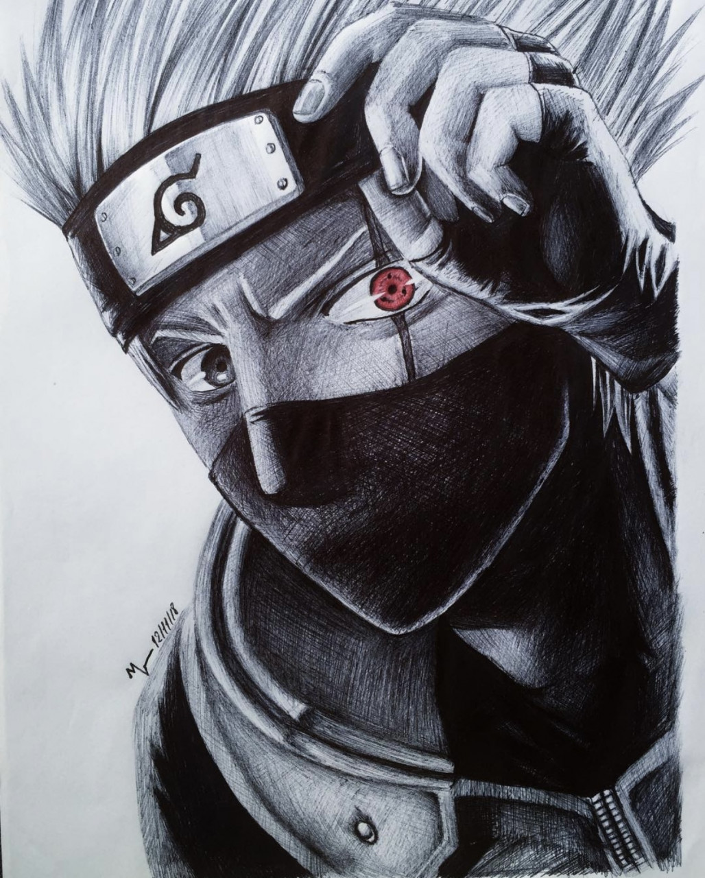 Estudo à Caneta - Kakashi Hatake
